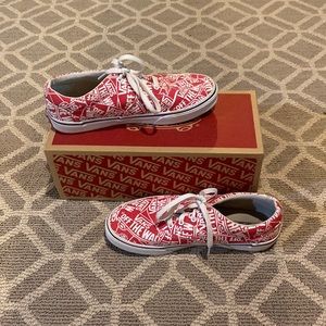 red vans with logo imprinted